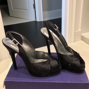 Stuart Weitzman Peep Toe, Sling Back Pumps